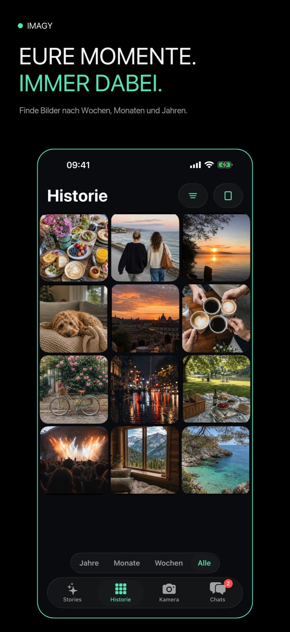 Imagy Werbegrafik für gemeinsame Momente