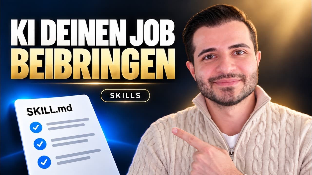 Vorschaubild zum Video „Skills richtig nutzen: So bringst du KI deinen Job bei“